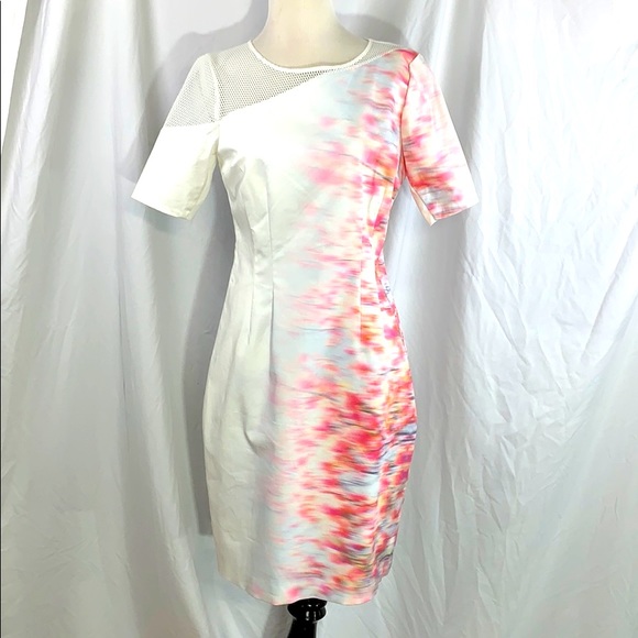 Elie Tahari Dresses & Skirts - ✓ Elie Tahari EUC short sleeve dress 6 white pink